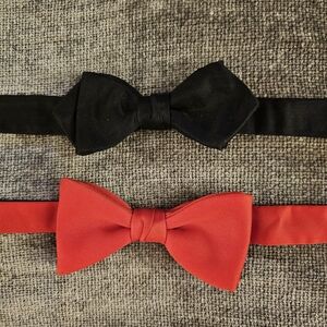 Red and Black Bow Tie Set